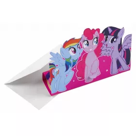   My Little Pony Regenbogen-Glitzer-Party-Einladungen (8 Stück)