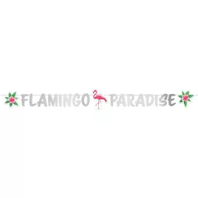 Papierová ceduľa Flamingo Paradise 135 cm