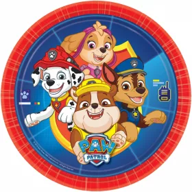Paw Patrol Helden Pappteller, 8 Stück, 23 cm
