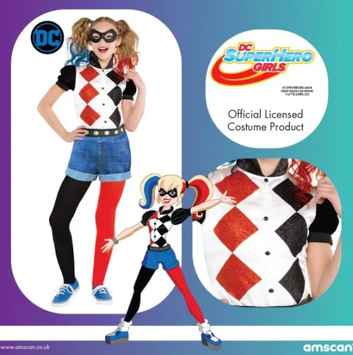 Kostým Harley Quinn Crazy pre 8-10 rokov