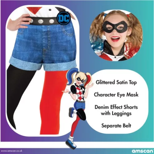 Kostým Harley Quinn Crazy pre 10-12 rokov
