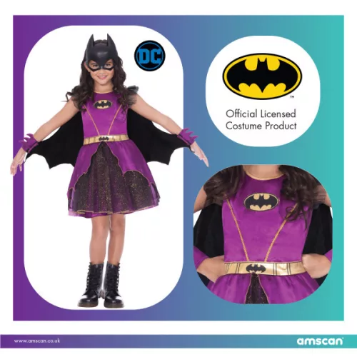 Batgirl-Kostüm in Lila, 3-4 Jahre