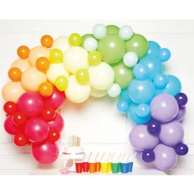 Bunte Regenbogenballons, Ballongirlanden-Set mit 78 Stück