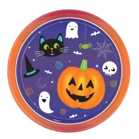 Halloween Friends Pappteller, 8 Stück, 23 cm