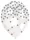 Strieborný konfetový balón, 6 kusov, 11 palcov (27,5 cm)