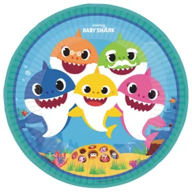 Baby Shark Musik-Pappteller, 8 Stück, 23 cm
