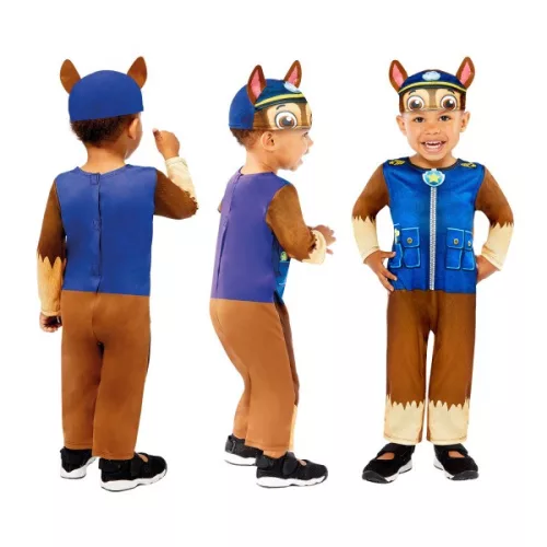 Kostým šteniatka Paw Patrol Chase modrý, 18-24 mesiacov