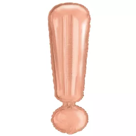 Bunter roségoldener !-Buchstaben-Folienballon, 103 cm