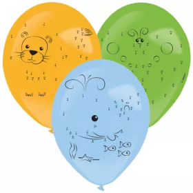 Balon s brojevima Životinje, balon s 3 pera 35,5 cm