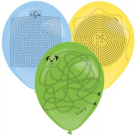 Šareni labirint balon, balon s 3 pera 35,5 cm