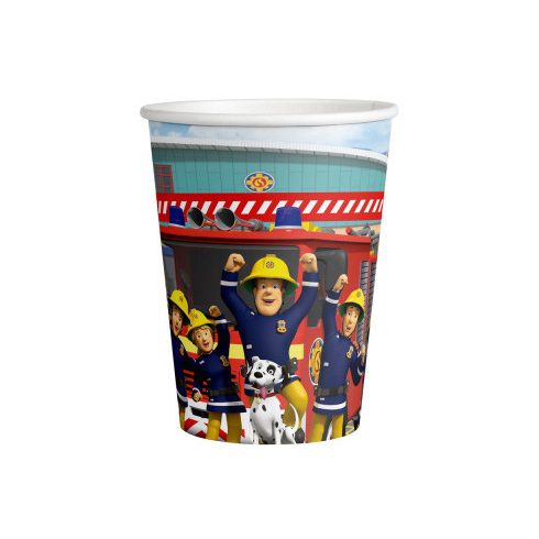 Sam a tűzoltó Teamwork papír pohár 8 db-os 250 ml