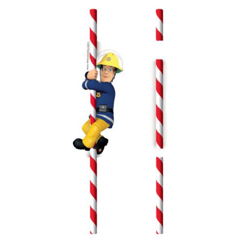 Sam a tűzoltó Teamwork papír szívószál 8 db-os szett