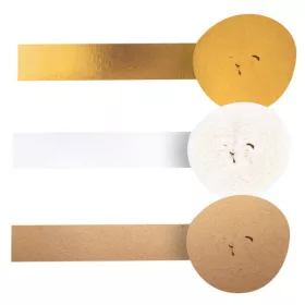 Hochzeits-Goldkrepppapier, 3 Stück.