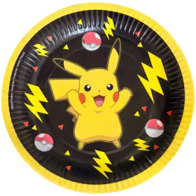 Pokémon Thunder Pappteller, 8 Stück, 18 cm