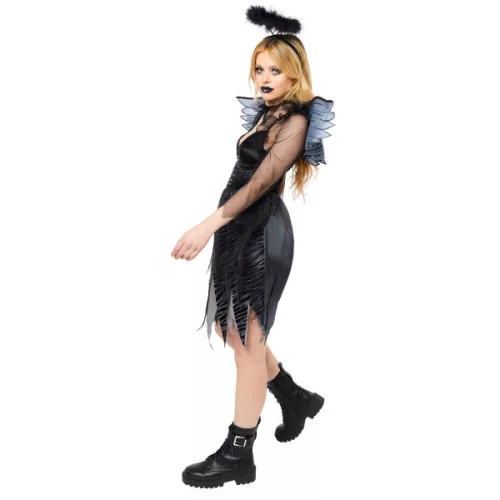 Kostým pre dospelých Padlý anjel čierny, veľkosť M/L