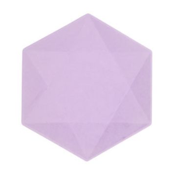 Lila Vert Decor hatszögletű lapostányér 6 db-os 15,8 cm