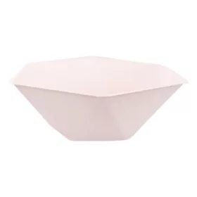 Sechseckige, tiefe Teller, 6er-Set, rosa Vert Decor, 15,8 cm
