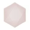 Sechseckige, tiefe Teller, 6er-Set, rosa Vert Decor, 15,8 cm