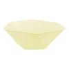 Gelbes Vert Decor sechseckiges tiefes Teller-Set, 6-teilig, 15,8 cm