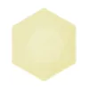 Gelbes Vert Decor sechseckiges tiefes Teller-Set, 6-teilig, 15,8 cm