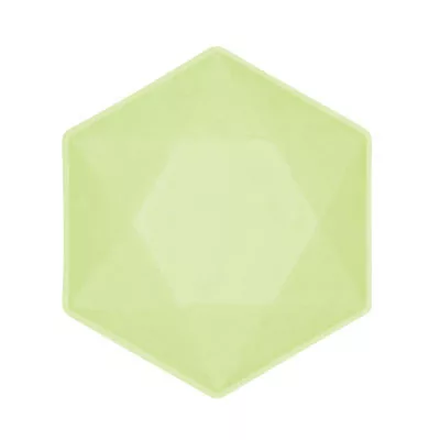 Grünes Vert Decor sechseckiges tiefes Teller-Set, 6-teilig, 15,8 cm