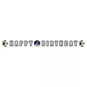   Papierová ceduľa s motívom futbalu Kick It Happy Birthday 180 cm