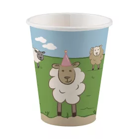 Farm Party Pappbecher, 8 Stück, 250 ml