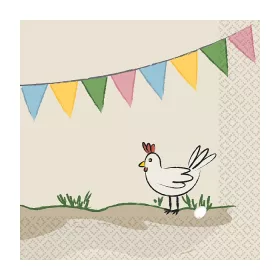 Servietten „Bauernhofparty“, 16 Stück, 25 x 25 cm