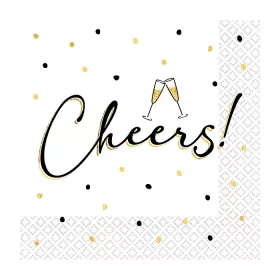 Cheers Dots Servietten, 16 Stück, 33 x 33 cm