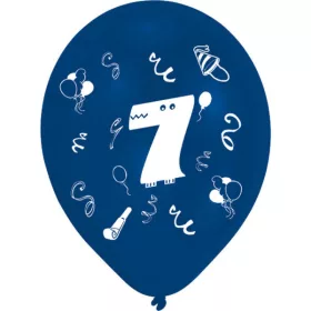   Balón s nápisom „Happy Birthday 7“ zo stuhy, 8 kusov, 10 palcov (25,4 cm)