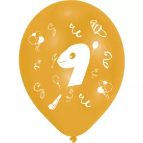   Balón k narodeninám s 9 stuhami, 8 kusov s priemerom 10 palcov (25,4 cm)