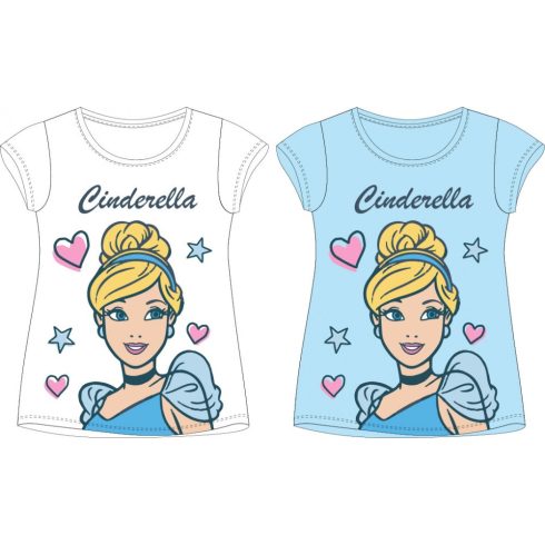Disney Hercegnők Cinderella gyerek rövid póló, felső 3 - 8 év / 98 - 128 cm