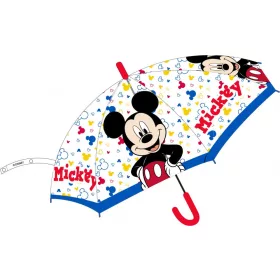   Disney Mickey Toon Town Kinder-Regenschirm, halbautomatisch, transparent, Ø 74 cm