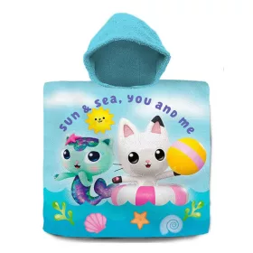   Gabis Puppenhaus Strandtuchponcho „Sonne und Meer“ 60x120 cm