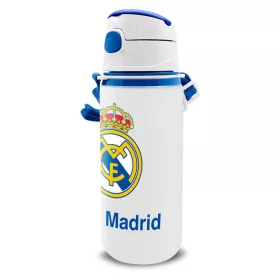 Hliníková fľaša s logom Realu Madrid s vešiakom 600 ml