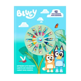 Bluey Life Notizbuch + Mini-Buntstiftset