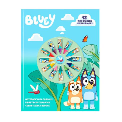 Bluey Life füzet + mini zsírkréta szett