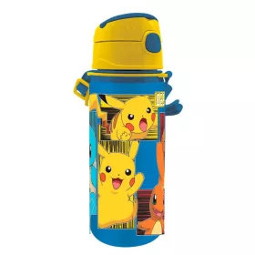   Hliníková fľaša Pokémon Electric so slamkou a vešiakom 600 ml