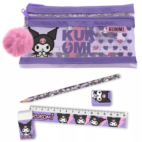 Sada písacích potrieb Hello Kitty Kuromi, 5 ks