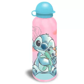   Disney Lilo & Stitch, der Sternenhund, freche pinke Aluminiumflasche mit Trinkverschluss, 500 ml