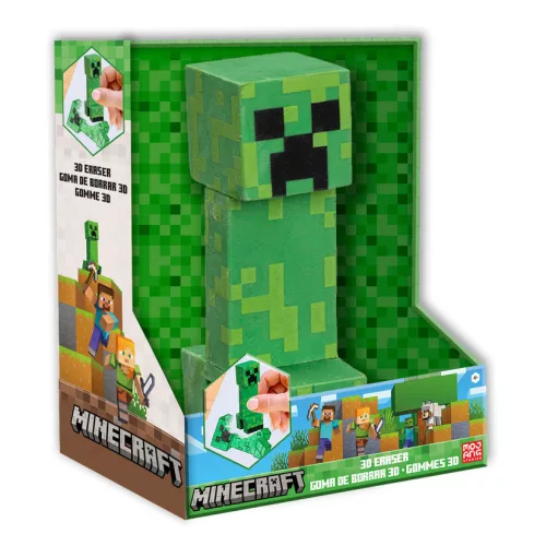 Minecraft zelená guma na 3D tvary