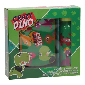 Dinosaur Crazy Sandwichbox + Aluminium-Wasserflasche Set