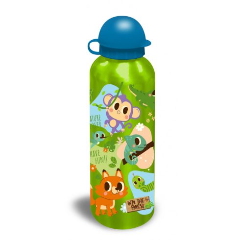Állatos Into the Forest Green alumínium kulacs ivókupakkal 500 ml