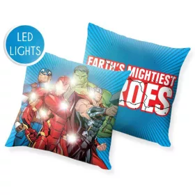  Avengers – Die mächtigsten Helden: LED-Leuchtkissen, Dekokissen 40 x 40 cm