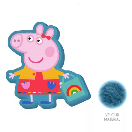 Peppa Pig Einkaufskissen, Dekokissen 35 cm aus Velours