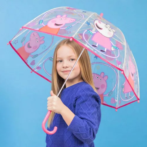Dječji prozirni kišobran Peppa Pig Ø70 cm