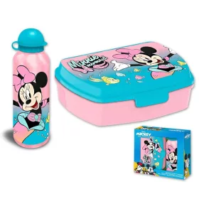   Disney Minnie Meerjungfrau Sandwichbox + Aluminium-Wasserflasche Set