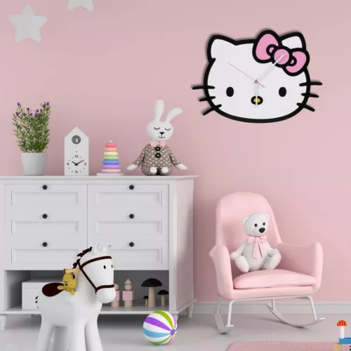 Zidni sat Hello Kitty s mašnom XL 50 cm