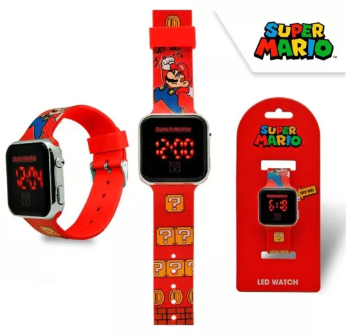 Super Mario Victory crveni digitalni LED sat