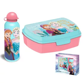   Disney Frozen Verzauberte Sandwichbox + Aluminium-Wasserflasche Set